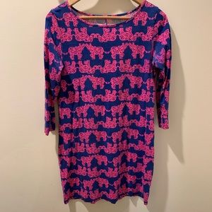 Pink & Blue Lilly Pulitzer Elephant T-shirt Dress